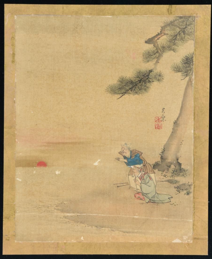 KIMINORI JAPANESE PAINTING ON SILK,