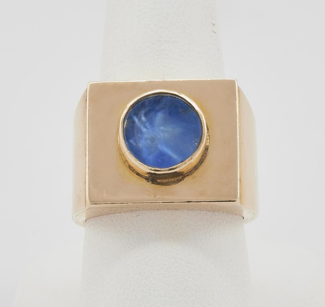 18K YELLOW GOLD & STAR SAPPHIRE