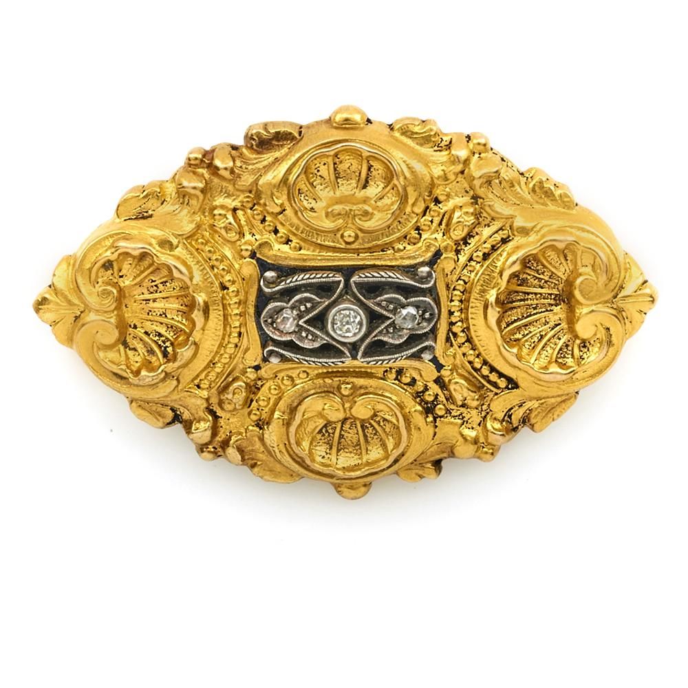 18K YELLOW GOLD ENAMEL AND DIAMOND 3d1e9e