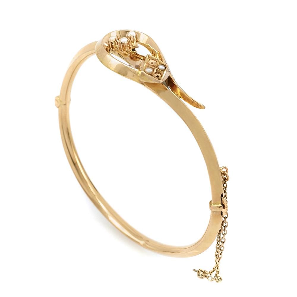 14K HINGED VICTORIAN BANGLE WITH 3d1ec5