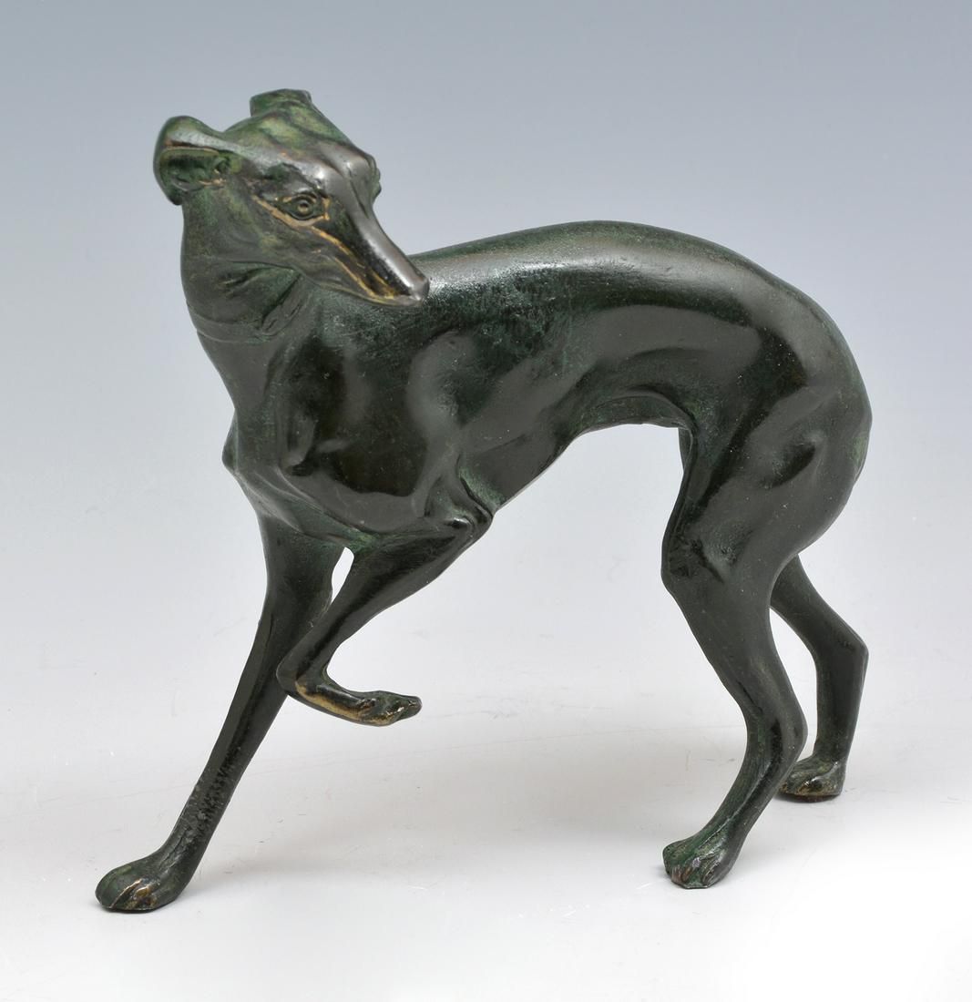 BRONZE WHIPPET FIGURINE IN THE 3d1f4b