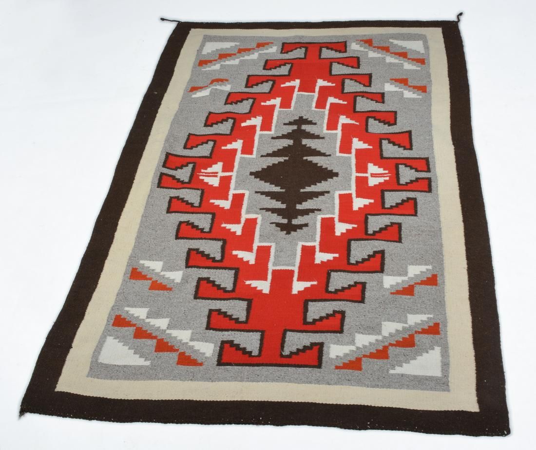 LARGE NATIVE AMERICAN CARPET, 83"