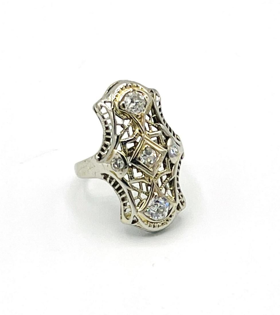 18K WHITE GOLD AND DIAMOND ART 3d21e8