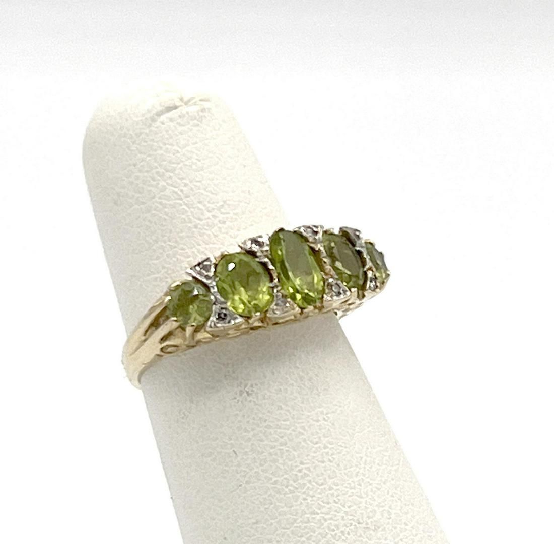 18K YELLOW GOLD PERIDOT AND DIAMOND 3d21e3