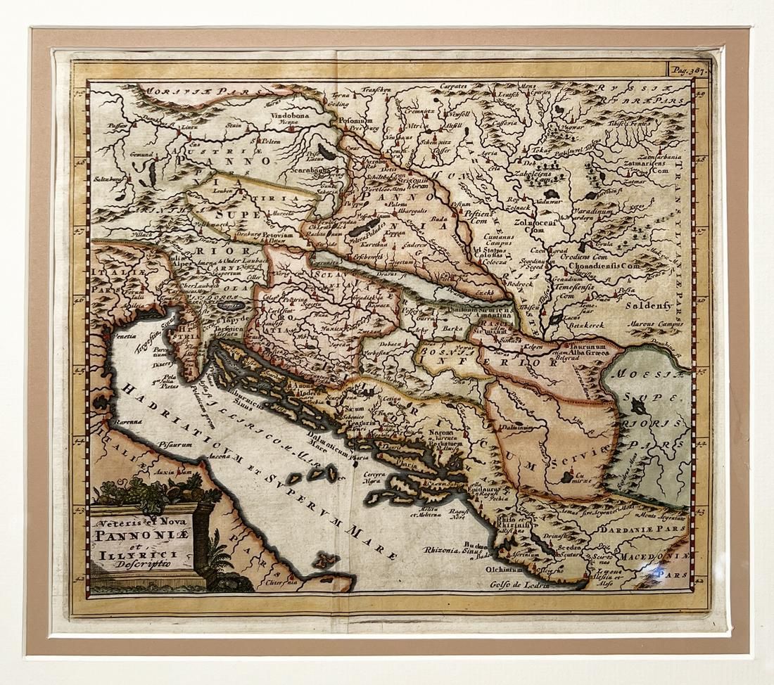 CLUVARIUS MAP, PANNONIA BALKANS