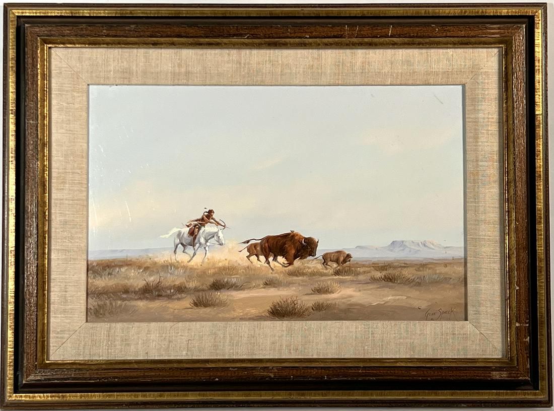 GENE SPECK THE BUFFALO HUNT  3d2323