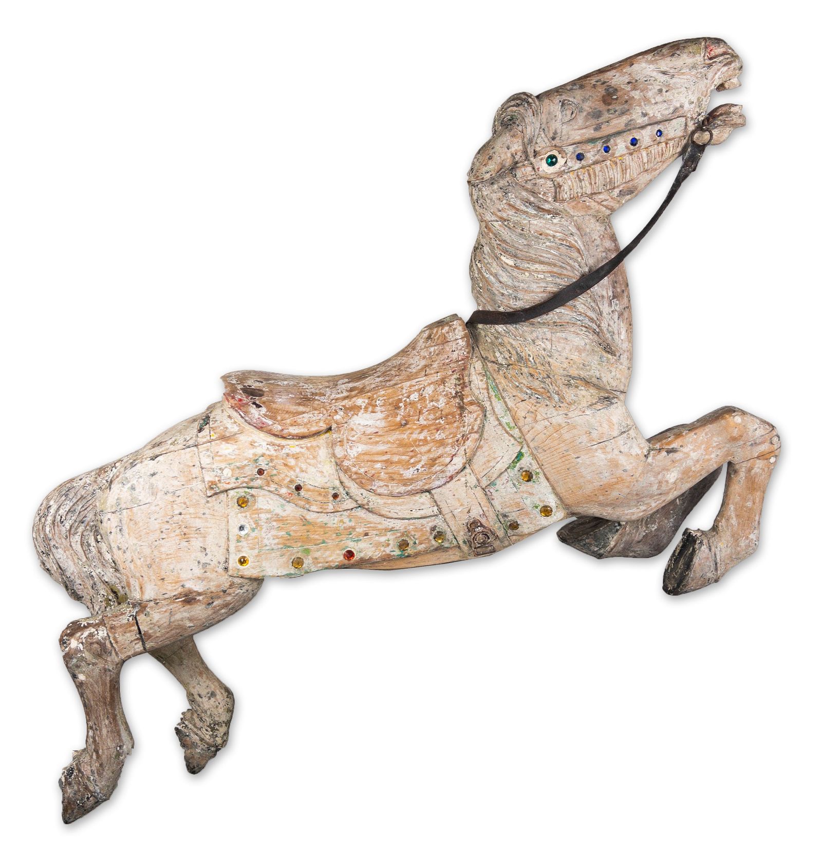 CARVED WOOD CAROUSEL HORSE ATTRIB 3d2346