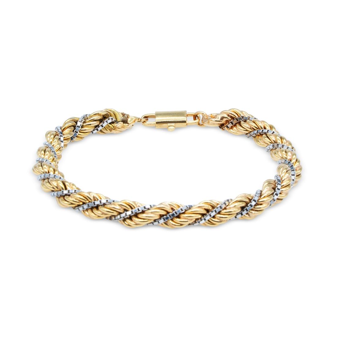 18K YELLOW GOLD BRACELET WHITE 3d23a5