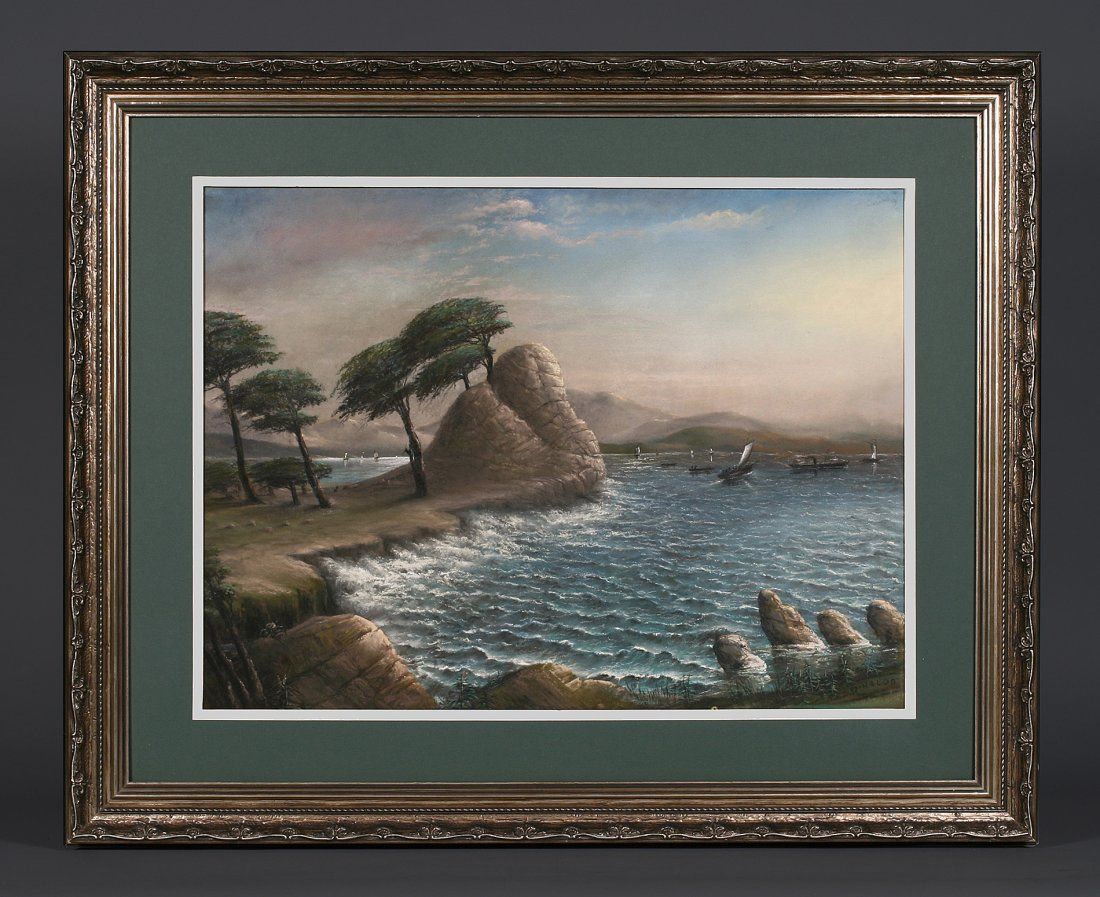 EARLY CALIFORNIA PASTEL PAINTING 3d253c