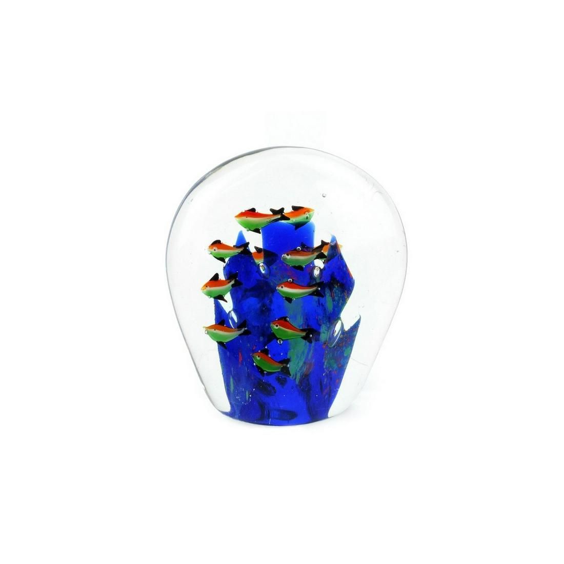 MURANO AQUARIUM PAPERWEIGHTVintage 3d25d6