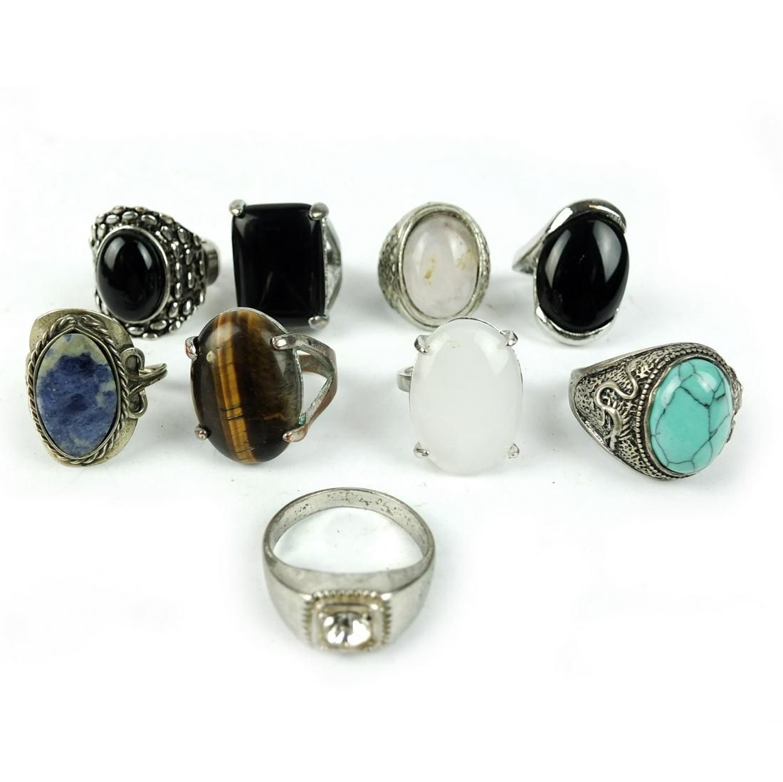 RINGSGrouping of Nine Vintage Assorted
