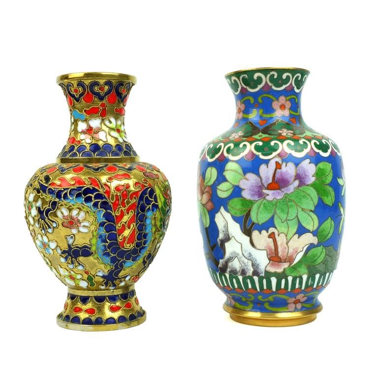 CHINESE CLOISONNE VASESTwo 20th