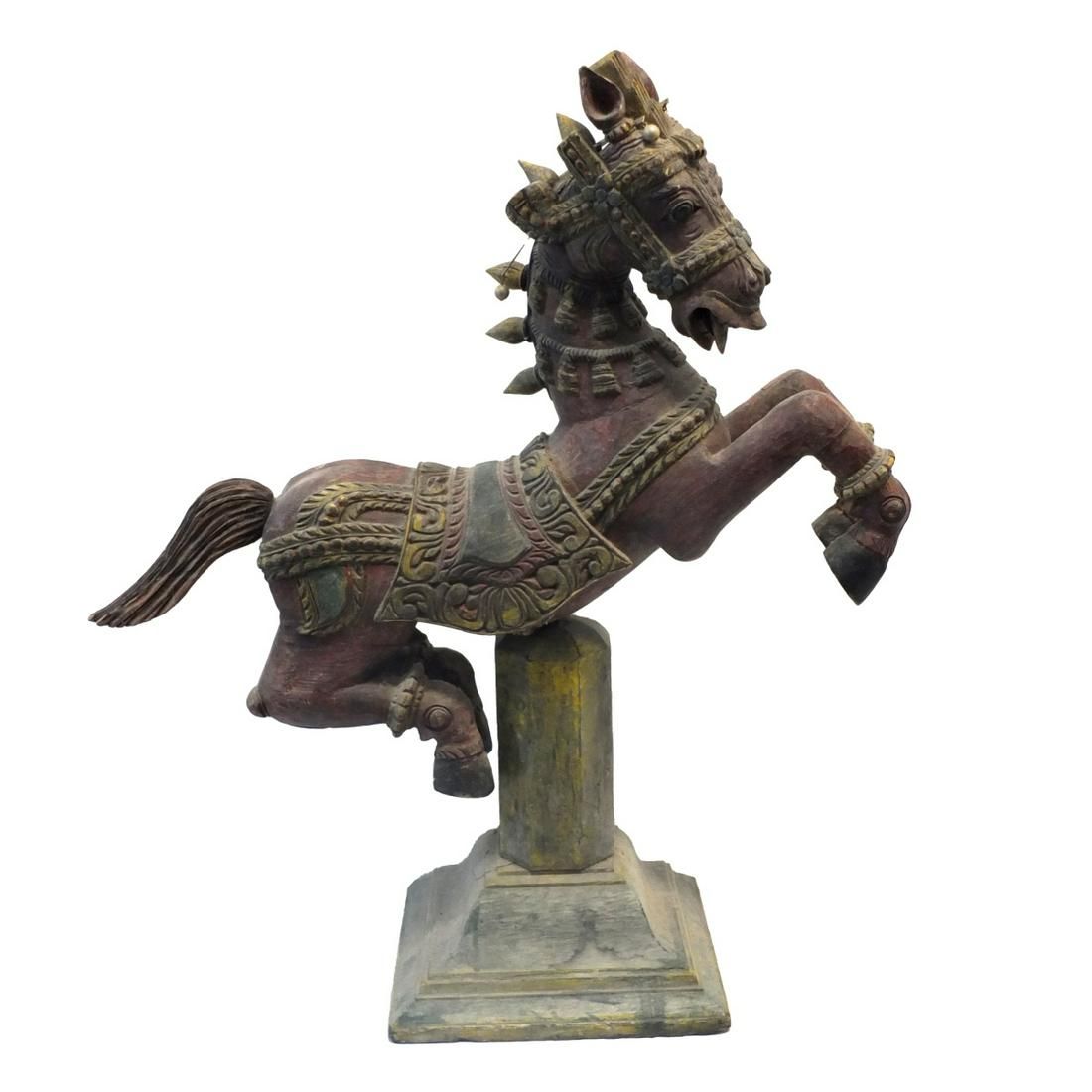 LARGE INDIAN RAJASTHANI HORSE SCULPTURELarge 3d2b32