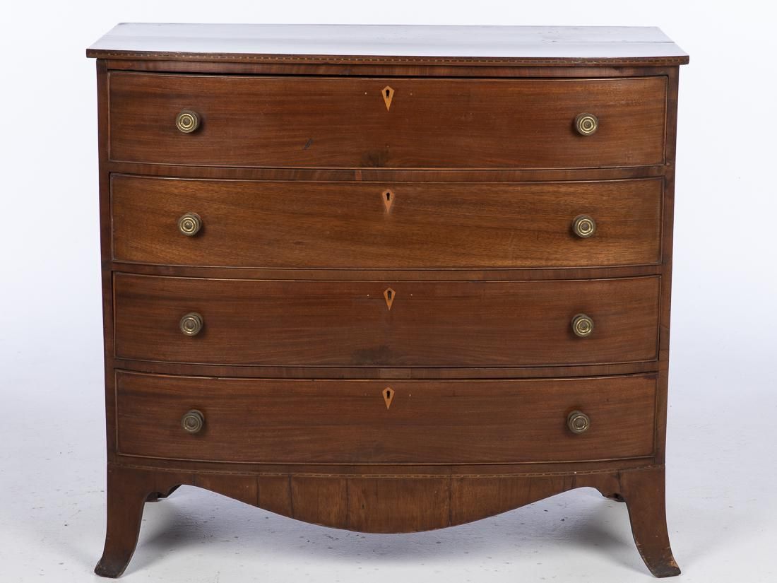 GEORGE III STYLE MAHOGANY BOWFRONT 3d300d