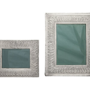 Two Buccellati Silver Picture Frames 20th 3d091b