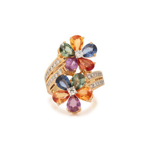 MULTICOLOR SAPPHIRE AND DIAMOND 3d0987