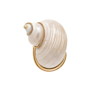 D K MALTIN YELLOW GOLD AND SHELL 3d0993