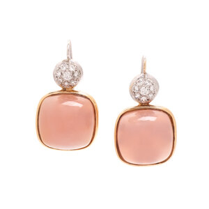 BICOLOR GOLD, ROSE QUARTZ AND DIAMOND