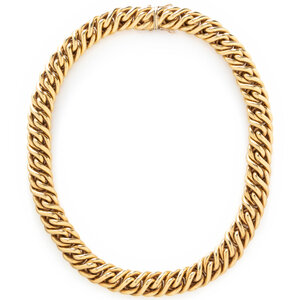 YELLOW GOLD NECKLACE 
Fancy links