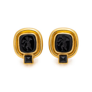 ELIZABETH LOCKE, YELLOW GOLD AND ONYX