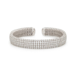 WHITE GOLD AND DIAMOND CUFF BRACELET In 3d0a35