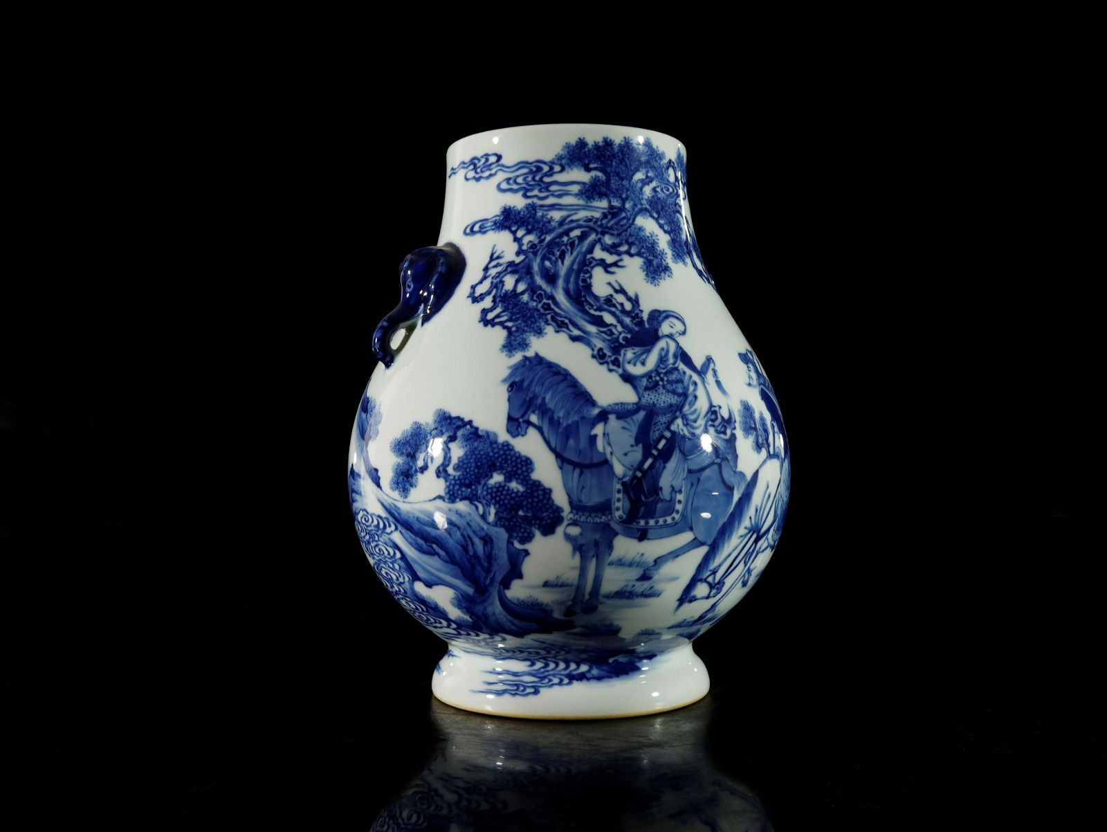 A RARE BLUE AND WHITE 'FIGURE'