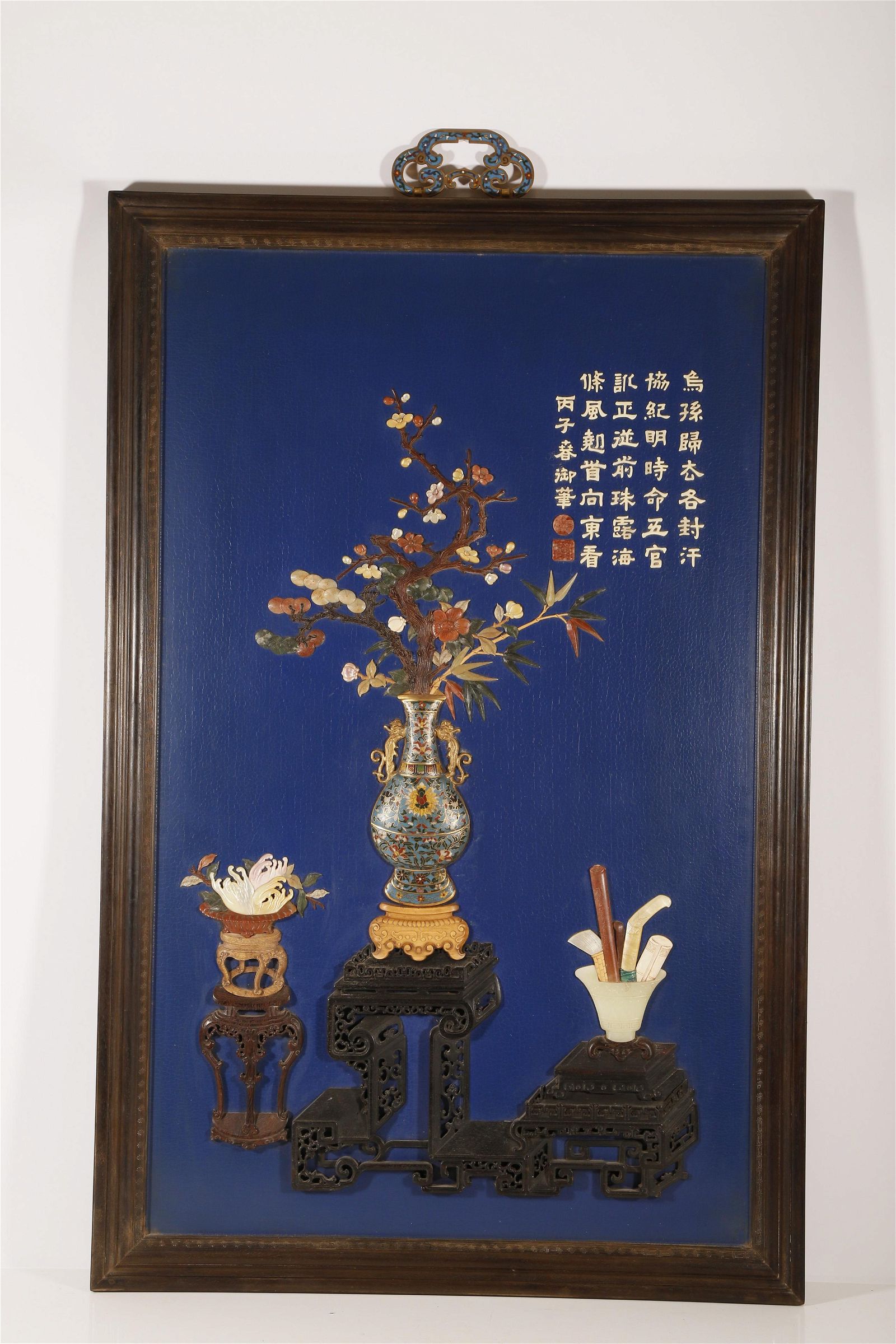 A RARE LACQUER HANGING SCREEN FRAMEA