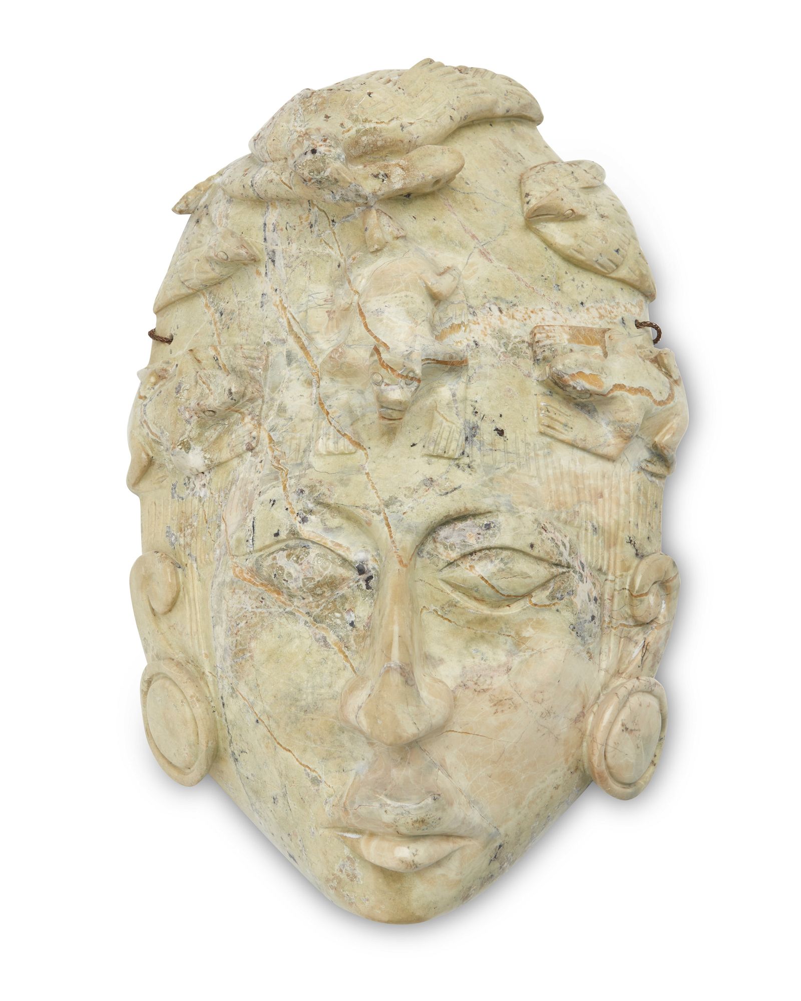 A MESOAMERICAN STYLE STONE MASKA 3d0e8c