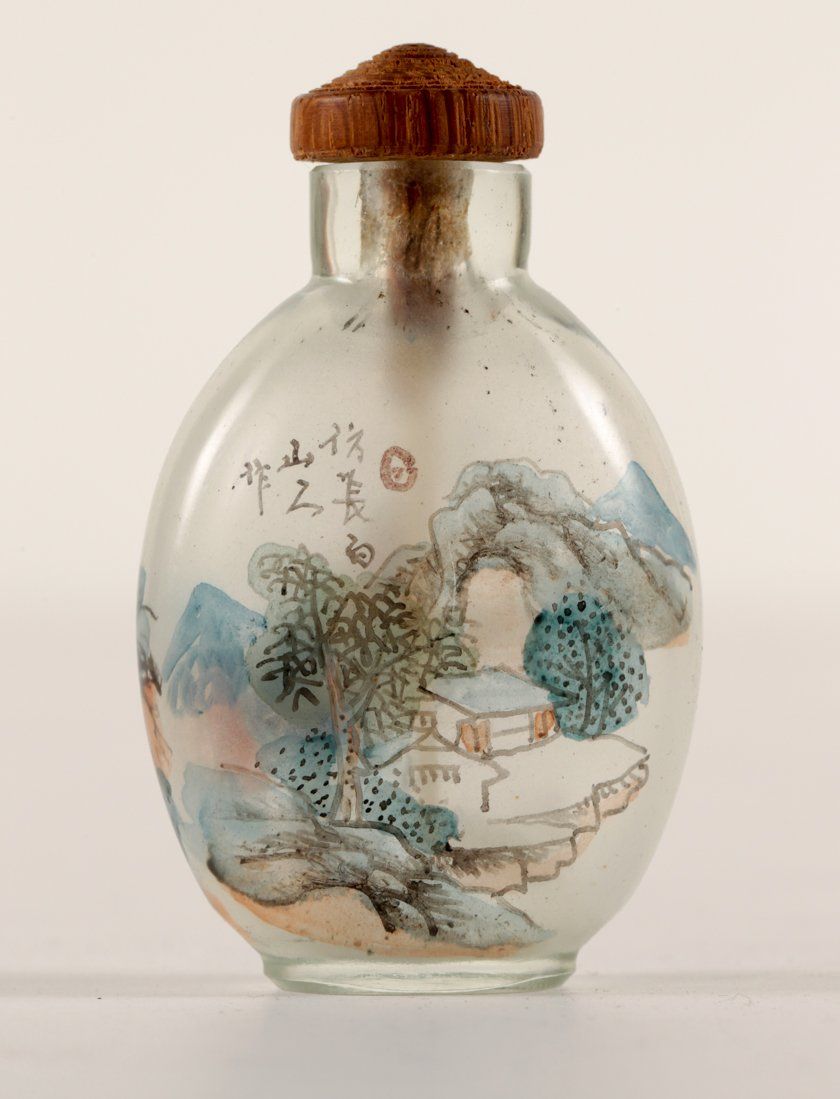 CHINESE SNUFF BOTTLE INSIDE PAINTEDChinese 3d107a