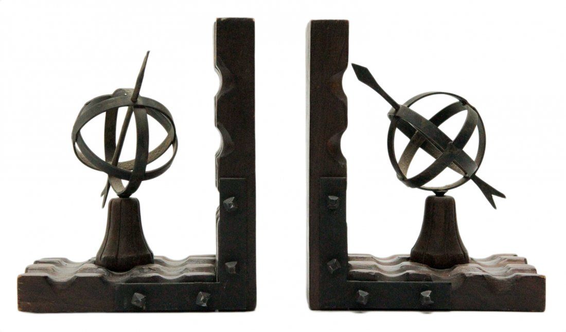 WOOD AND METAL BOOKENDWood and