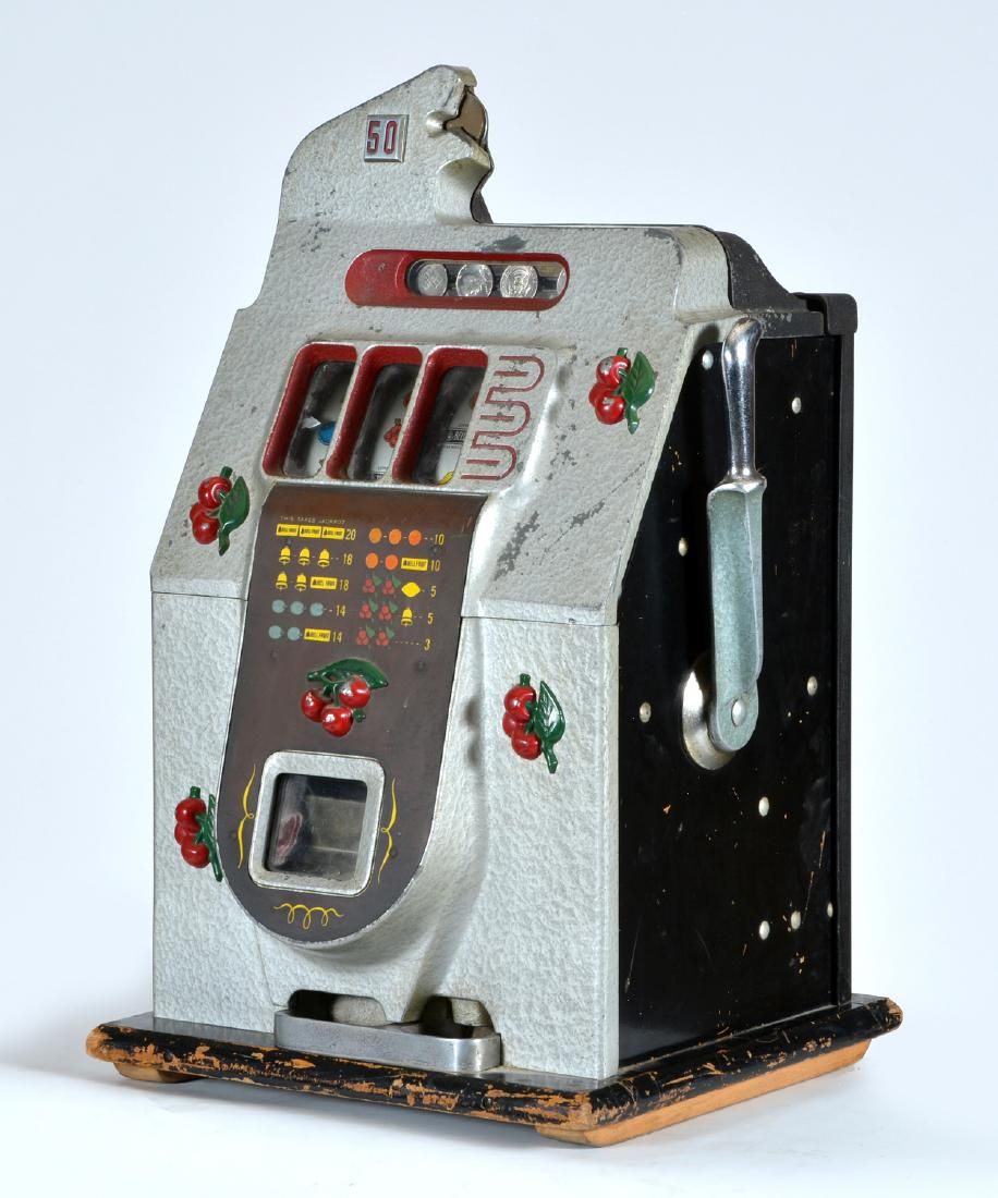 ANTIQUE MILLS 50 CENT CHERRY SLOT