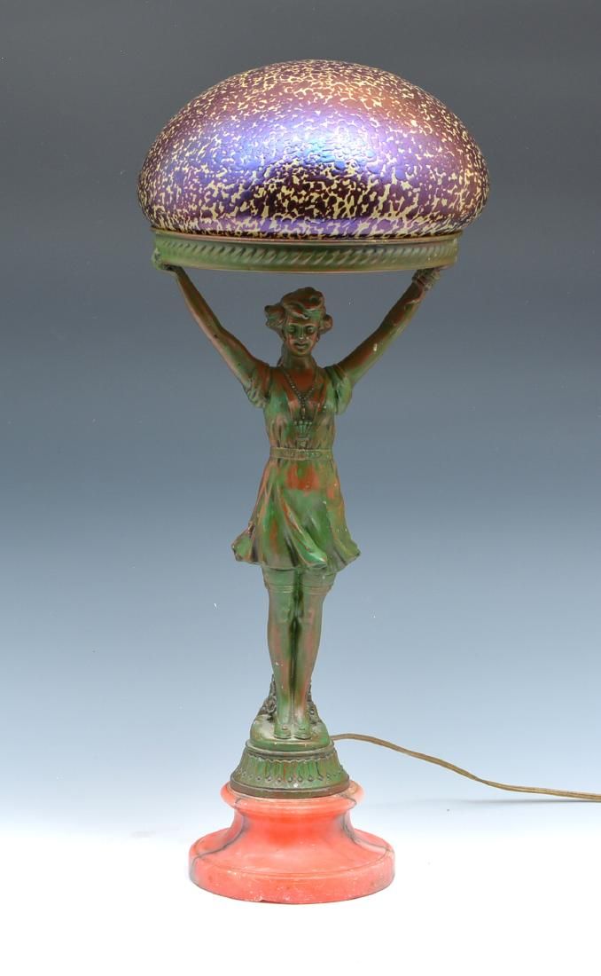 FIGURAL TABLE LAMP WITH DOME SHADEFigural 3d1401