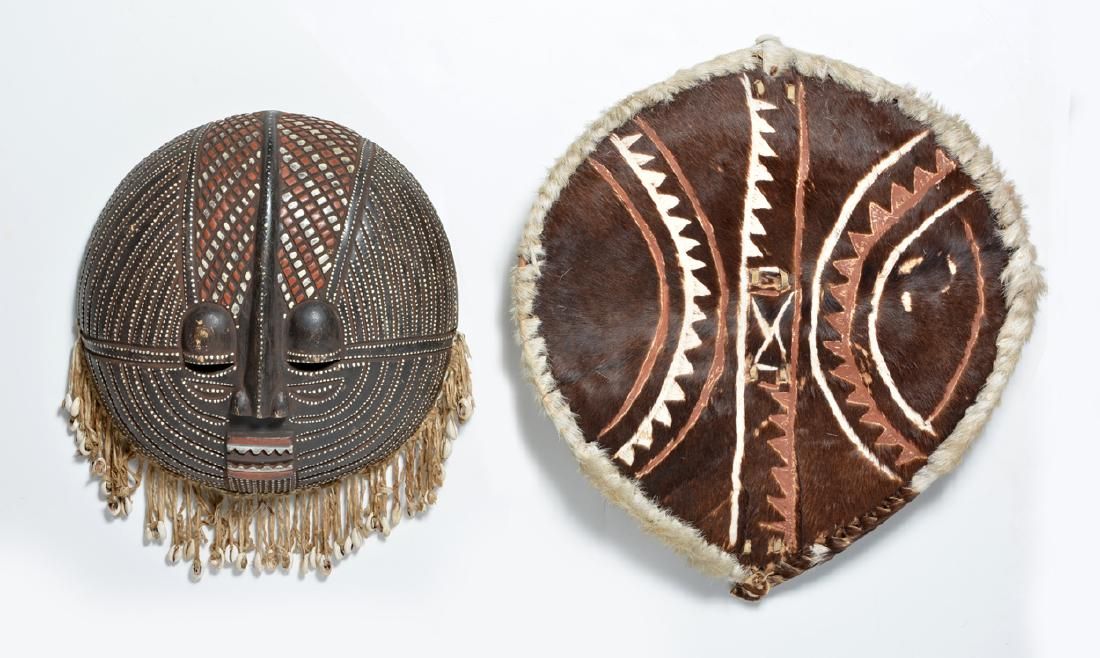 AFRICAN MAASAI SHIELD AND MASKAfrican 3d1433