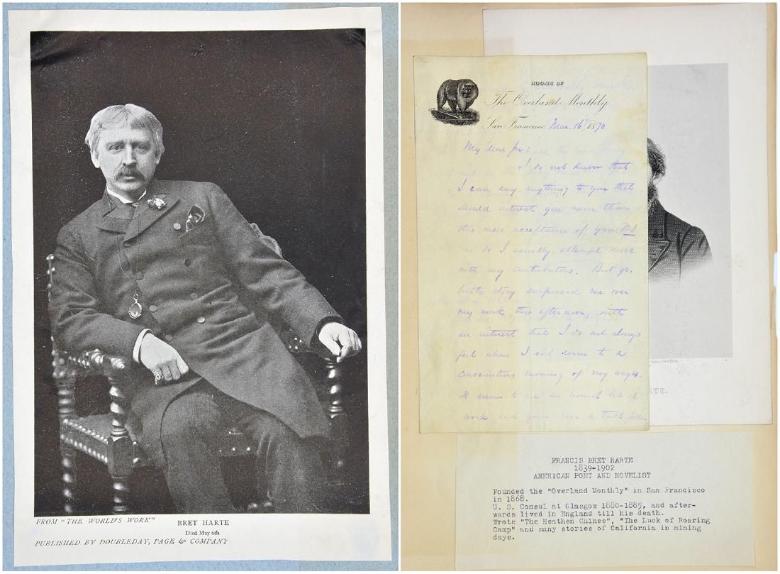 FRANCIS BRET HARTE HANDWRITTEN 3d15ec