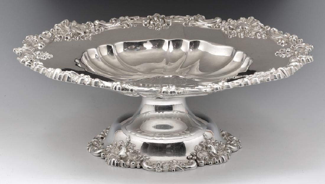 LARGE STERLING SILVER COMPOTE  3d16d6