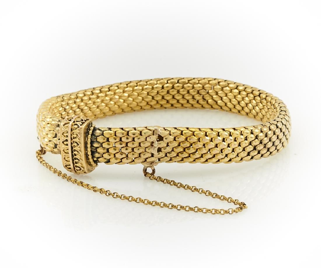 14K GOLD SOFT MESH VICTORIAN BRACELET14k 3d1710