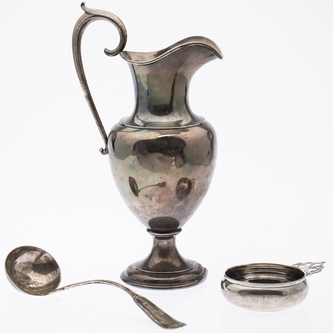 GROUP OF STERLING & COIN SILVER, 19TH