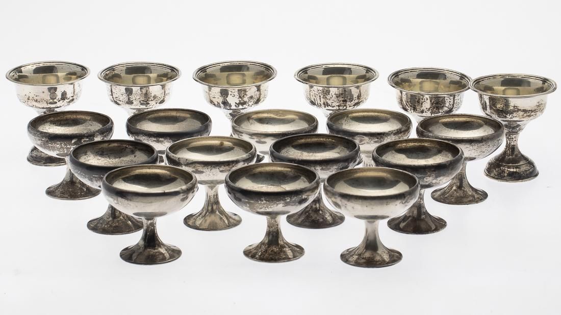12 STERLING SILVER ICE CREAM DISHES