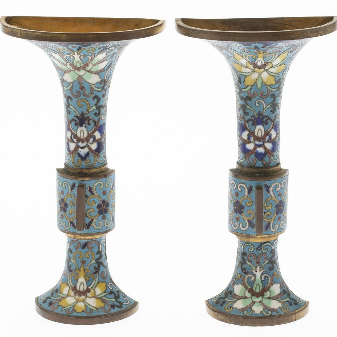 PAIR OF CHINESE CLOISONNE WALL 3d3245