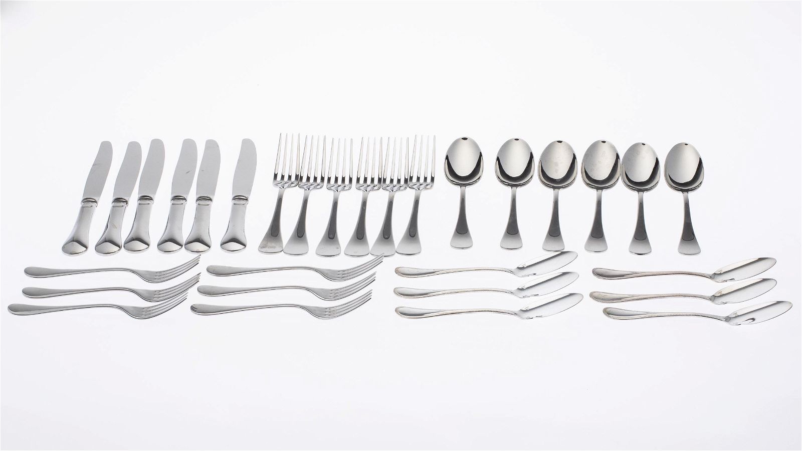 CHRISTOFLE SILVER PLATE FLATWARE SET,