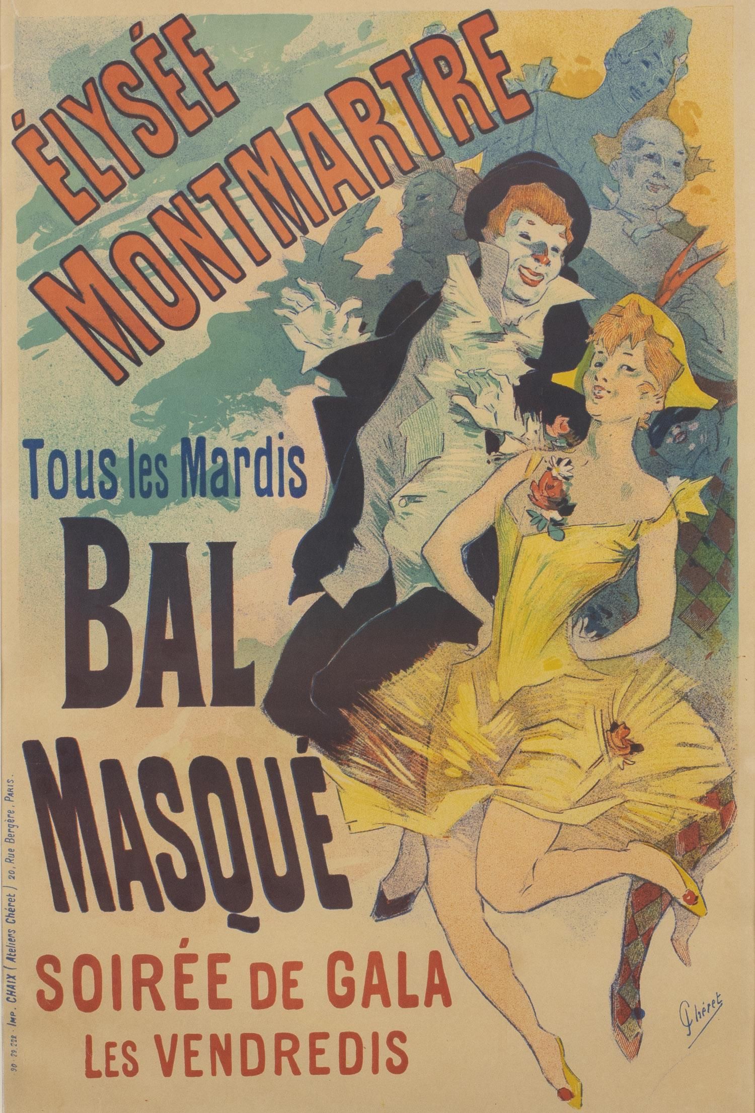 JULES CHERET POSTER, ELYSEE MONTMARTREJules