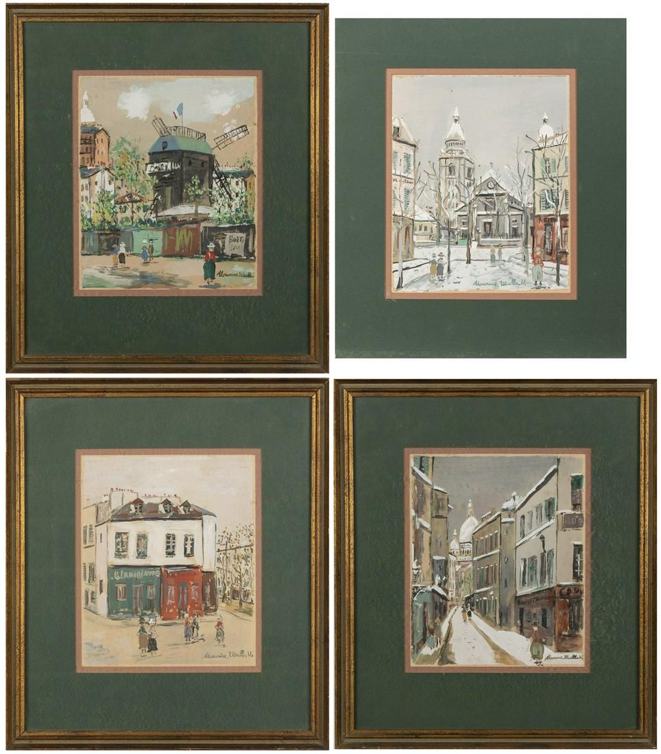 MAURICE UTRILLO FOUR LITHOGRAPHSMaurice 3d33ca