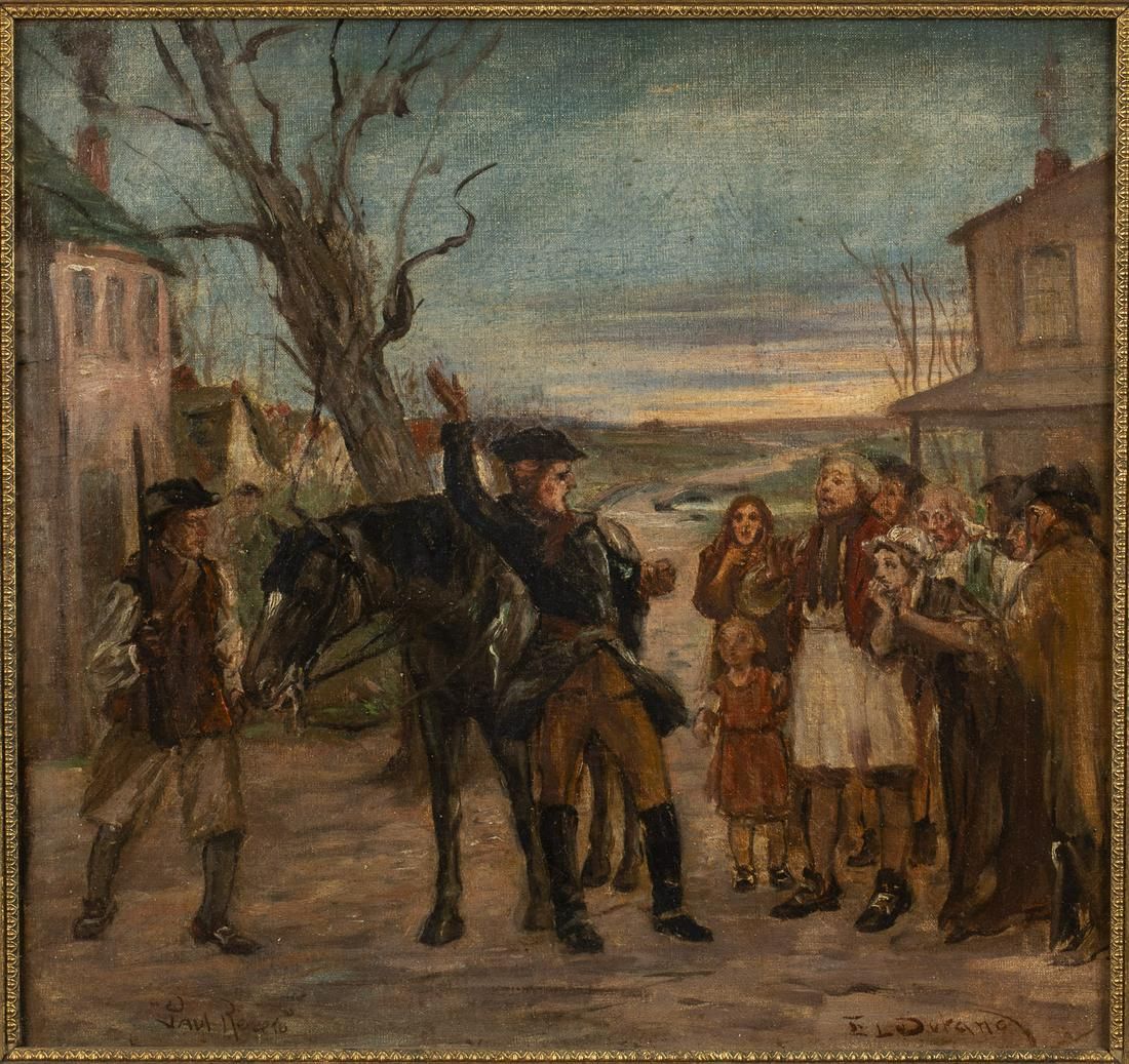 E. L. DURAND, PAUL REVERE, OIL ON CANVASE.