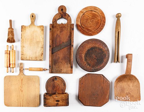 WOODENWARE TO INCLUDE SLAW CUTTER, ETC.Woodenware