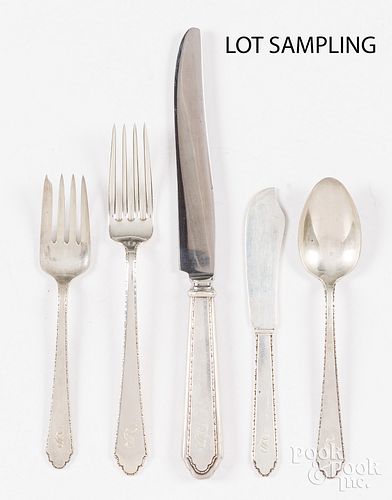 STERLING SILVER FLATWARE SERVICE  3d34e1