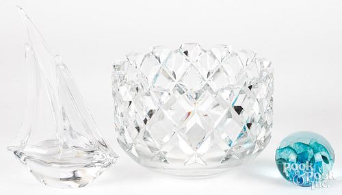 ORREFORS CRYSTAL BOWL, ETC.Orrefors