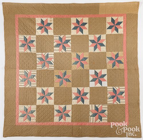 EIGHT POINTED STAR PATCHWORK QUILT  3d3564