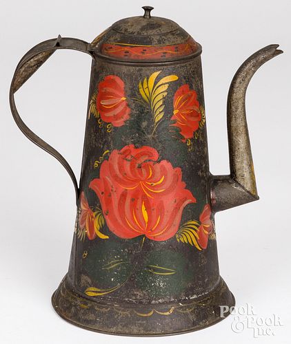 PENNSYLVANIA TOLEWARE COFFEEPOT, 19TH