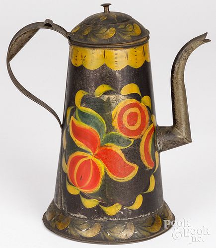 PENNSYLVANIA TOLEWARE COFFEEPOT, 19TH