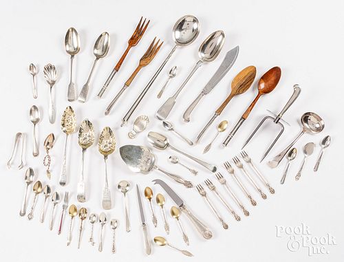 STERLING SILVER FLATWARE AND SERVING 3d3641